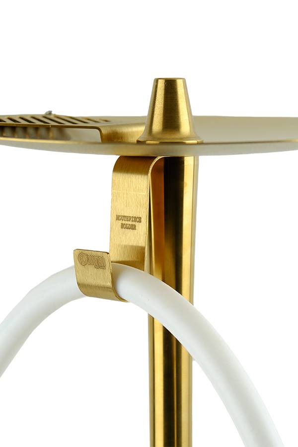 ODUMAN COSMO Hookah (Gold Body - Gold Glass) Pipe Holder Knob