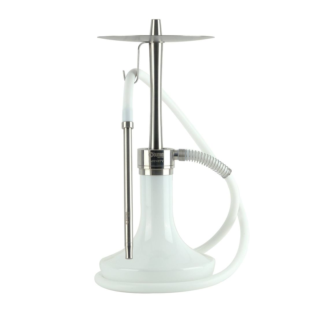 Buy Oduman Infinity Silver Stem White Base Hookah