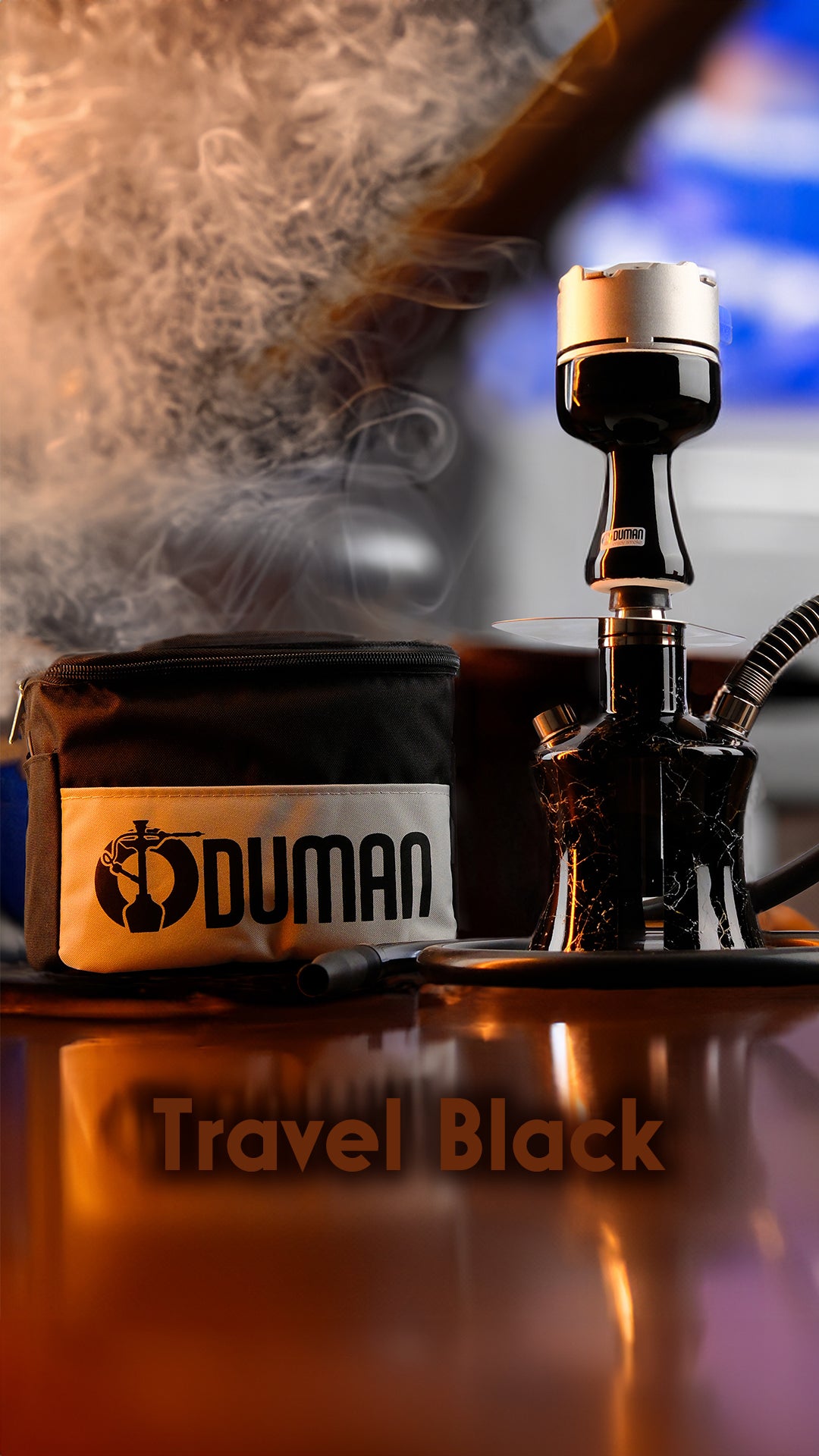 Oduman N2 Travel Black Hookah - LuxuryHalt.in