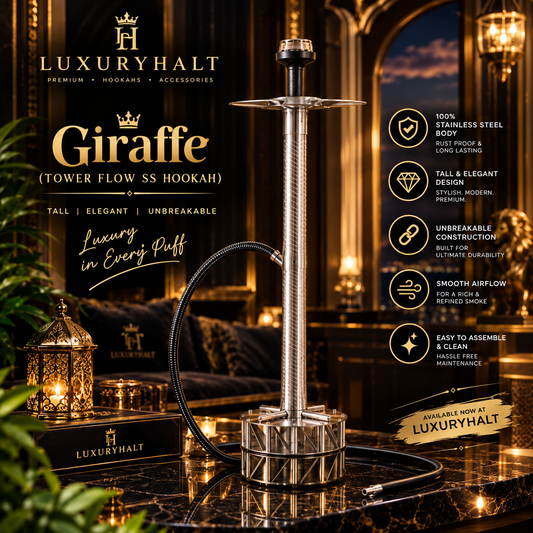 Giraffe (Tower Flow SS Hookah) for Home and Cafe