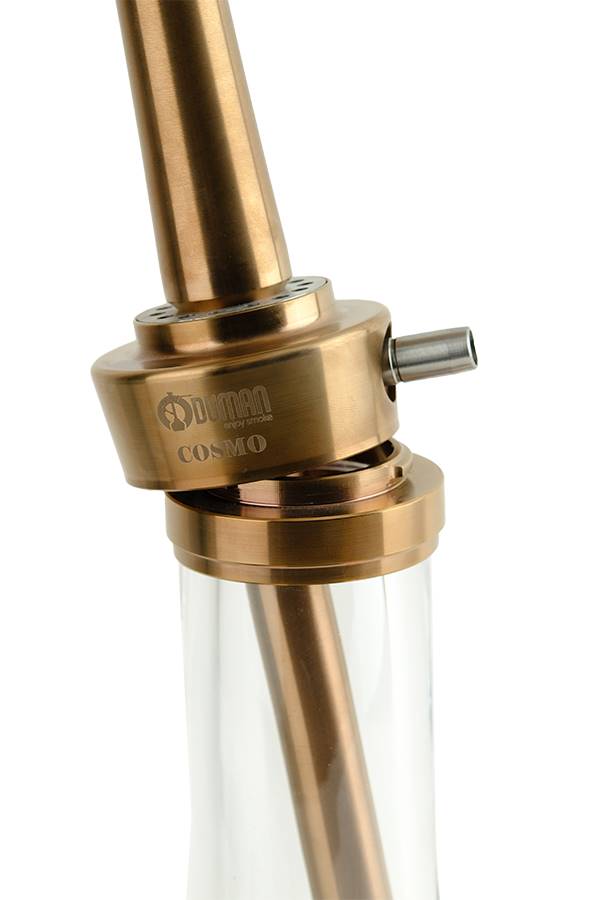 ODUMAN COSMO Hookah (Bronze Body - Clear Glass) Locking System